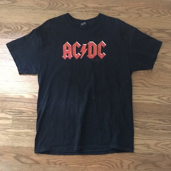 Vintage | Shirts | Vintage 205 Acdc Rock Concert Tour Shirt Rap Tee ...